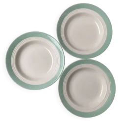 Set de 3 assiettes creuses en faïence St Amand