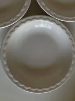 Set de 4 assiettes creuses Festons de Pierre Motton Gien 1970