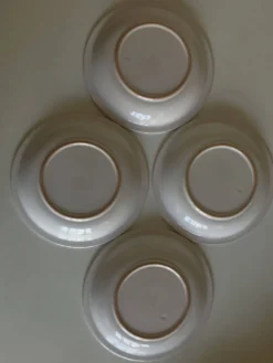 Set de 4 assiettes creuses Festons de Pierre Motton Gien 1970