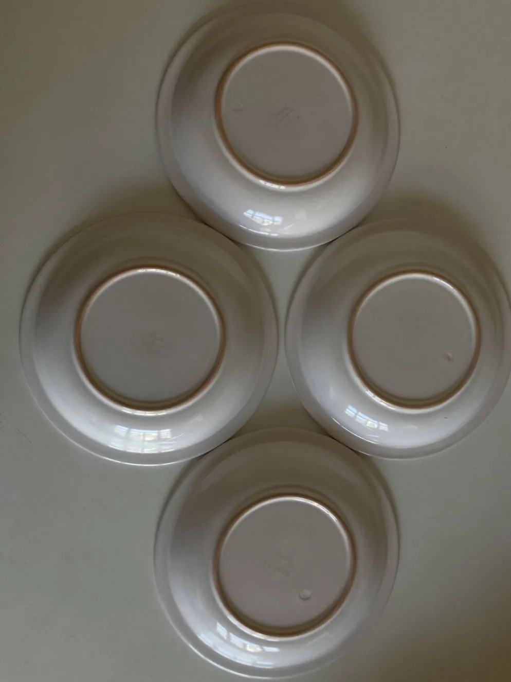 Set de 4 assiettes creuses Festons de Pierre Motton Gien 1970