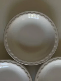 Set de 4 assiettes creuses Festons de Pierre Motton Gien 1970