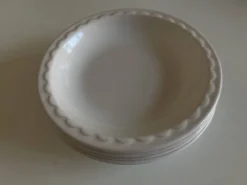 Set de 4 assiettes creuses Festons de Pierre Motton Gien 1970