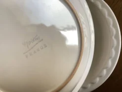 Set de 8 assiettes creuses Festons de Pierre Motton pour Gien 1970
