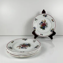 Set de 4 assiettes à dessert "Agreste", Sarreguemines, fin XXe, Pyroblan
