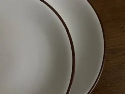 Set de 8 assiettes dessert en terre émaillée KMK scandinaves 1965