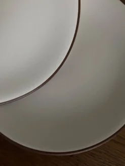 Set de 8 assiettes dessert en terre émaillée KMK scandinaves 1965