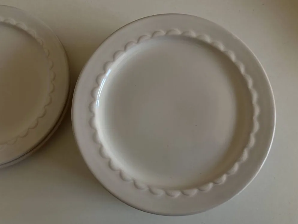 Set de 10 assiettes à dessert Festons de Pierre Motton Gien 1970