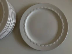 Set de 10 assiettes à dessert Festons de Pierre Motton Gien 1970