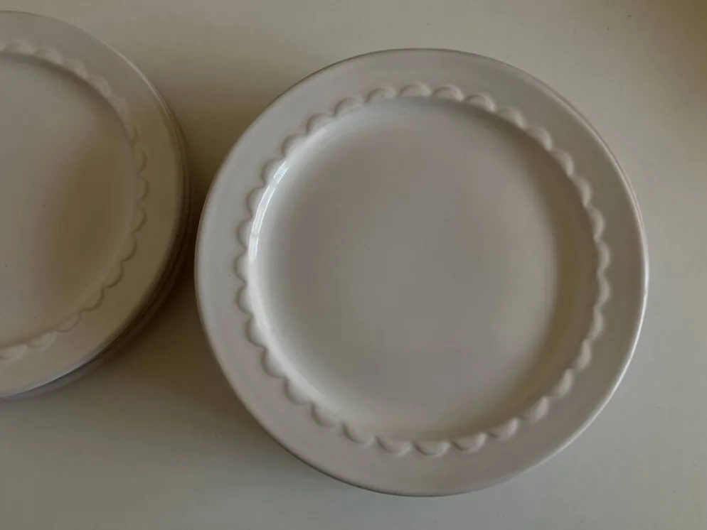 Set de 10 assiettes à dessert Festons de Pierre Motton Gien 1970