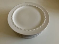 Set de 10 assiettes à dessert Festons de Pierre Motton Gien 1970