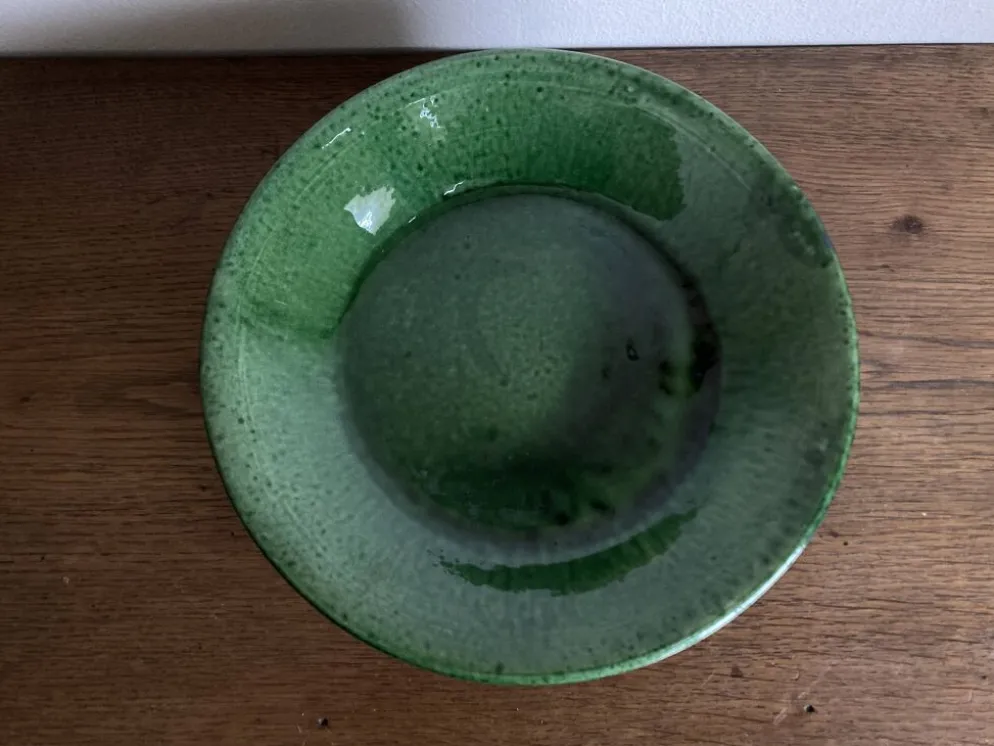 Set de 6 assiettes de terre vernissée Aegitna 1960