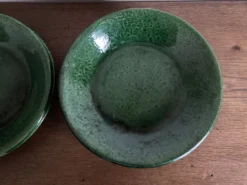 Set de 6 assiettes de terre vernissée Aegitna 1960