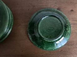Set de 6 assiettes de terre vernissée Aegitna 1960