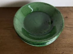 Set de 6 assiettes de terre vernissée Aegitna 1960