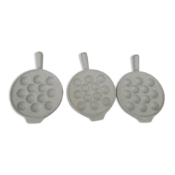 Set de 3 assiettes à escargots en porcelaine Pillivuytr