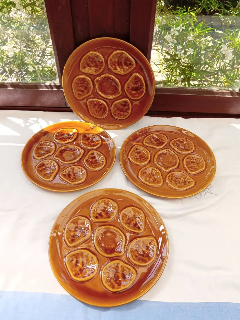 Set de 4 assiettes à huitres Niderviller