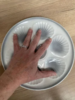 Set de 6 assiettes à huîtres Moulin des loups Orchies