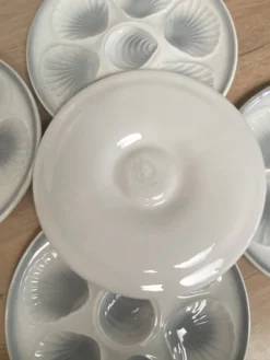 Set de 6 assiettes à huîtres Moulin des loups Orchies