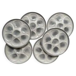 Set de 6 assiettes à huîtres Moulin des loups Orchies