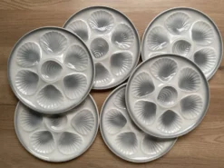 Set de 6 assiettes à huîtres Moulin des loups Orchies