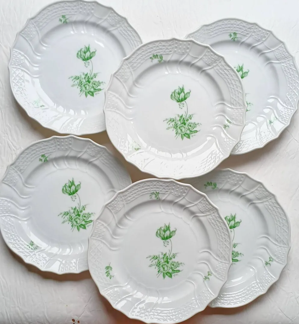 Set de 6 assiettes hutschenreuther germany dresden 1966