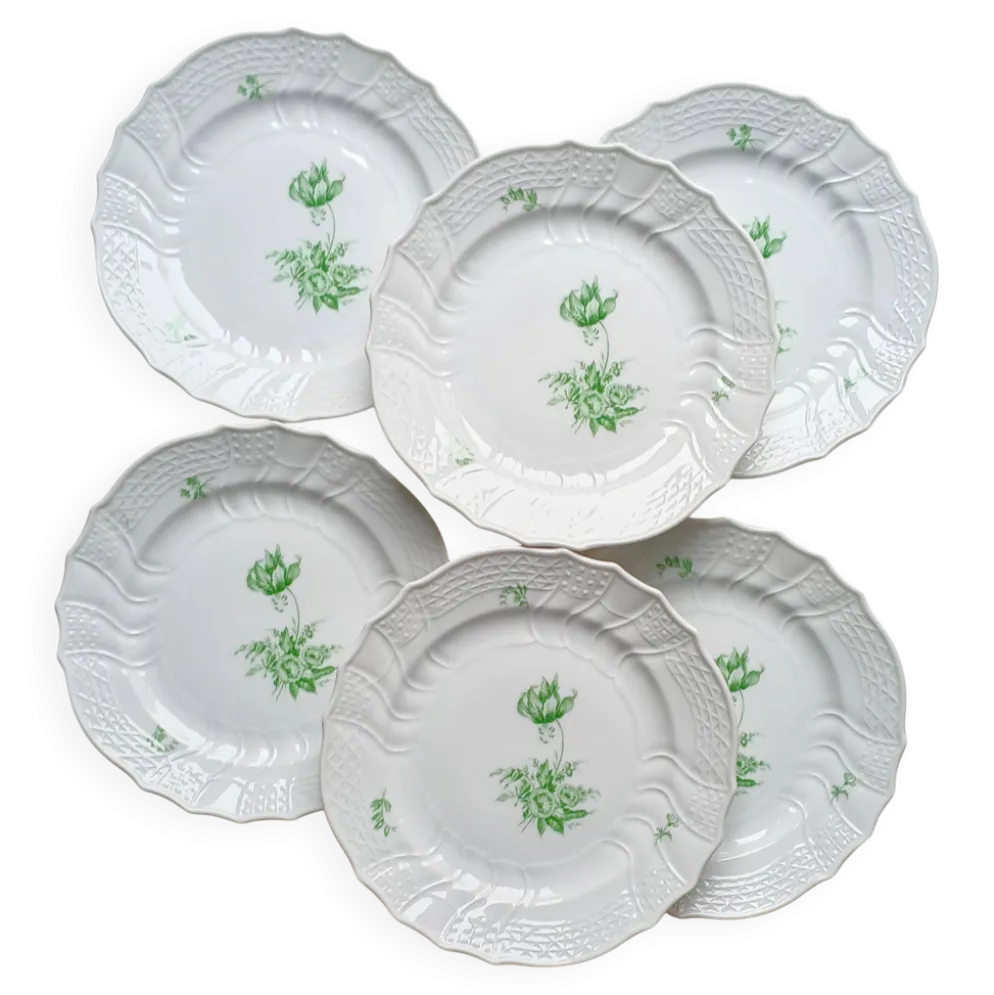 Set de 6 assiettes hutschenreuther germany dresden 1966