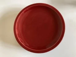 Set de 5 assiettes plates mid century 1970 faience de Longchamp
