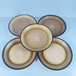 Set de 5 assiettes semi-creuses Salins, XXe