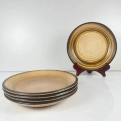 Set de 5 assiettes semi-creuses Salins, XXe