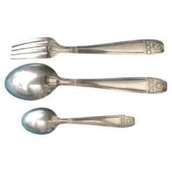 Set de Baptême Art Déco Métal +Poinçons