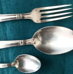 Set de Baptême Art Déco Métal +Poinçons
