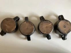Set de 4 bols à anse Robert Picault 1960 Vallauris
