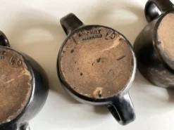 Set de 4 bols à anse Robert Picault 1960 Vallauris
