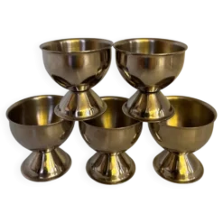Set de 5 coquetiers en acier inoxydable