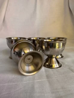 Set de 5 coquetiers en acier inoxydable