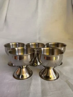 Set de 5 coquetiers en acier inoxydable