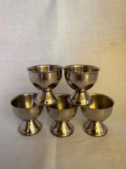 Set de 5 coquetiers en acier inoxydable