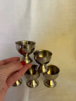 Set de 5 coquetiers en acier inoxydable