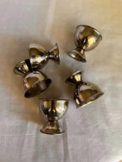 Set de 5 coquetiers en acier inoxydable