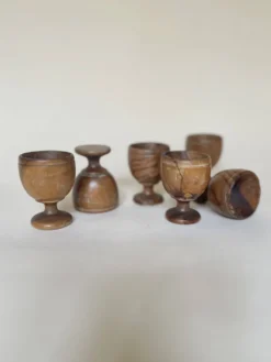 Set de 6 coquetiers en bois