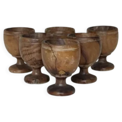 Set de 6 coquetiers en bois