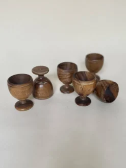 Set de 6 coquetiers en bois