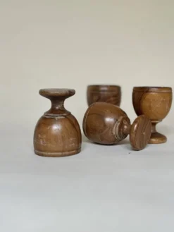 Set de 6 coquetiers en bois