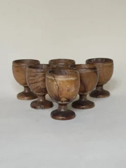 Set de 6 coquetiers en bois