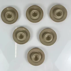 Set de 6 coquetiers en céramique moucheté beige