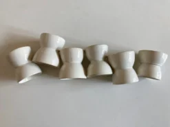 Set de 6 coquetiers en faïence fine terre de fer fin 19e