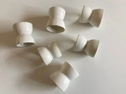 Set de 6 coquetiers en faïence fine terre de fer fin 19e