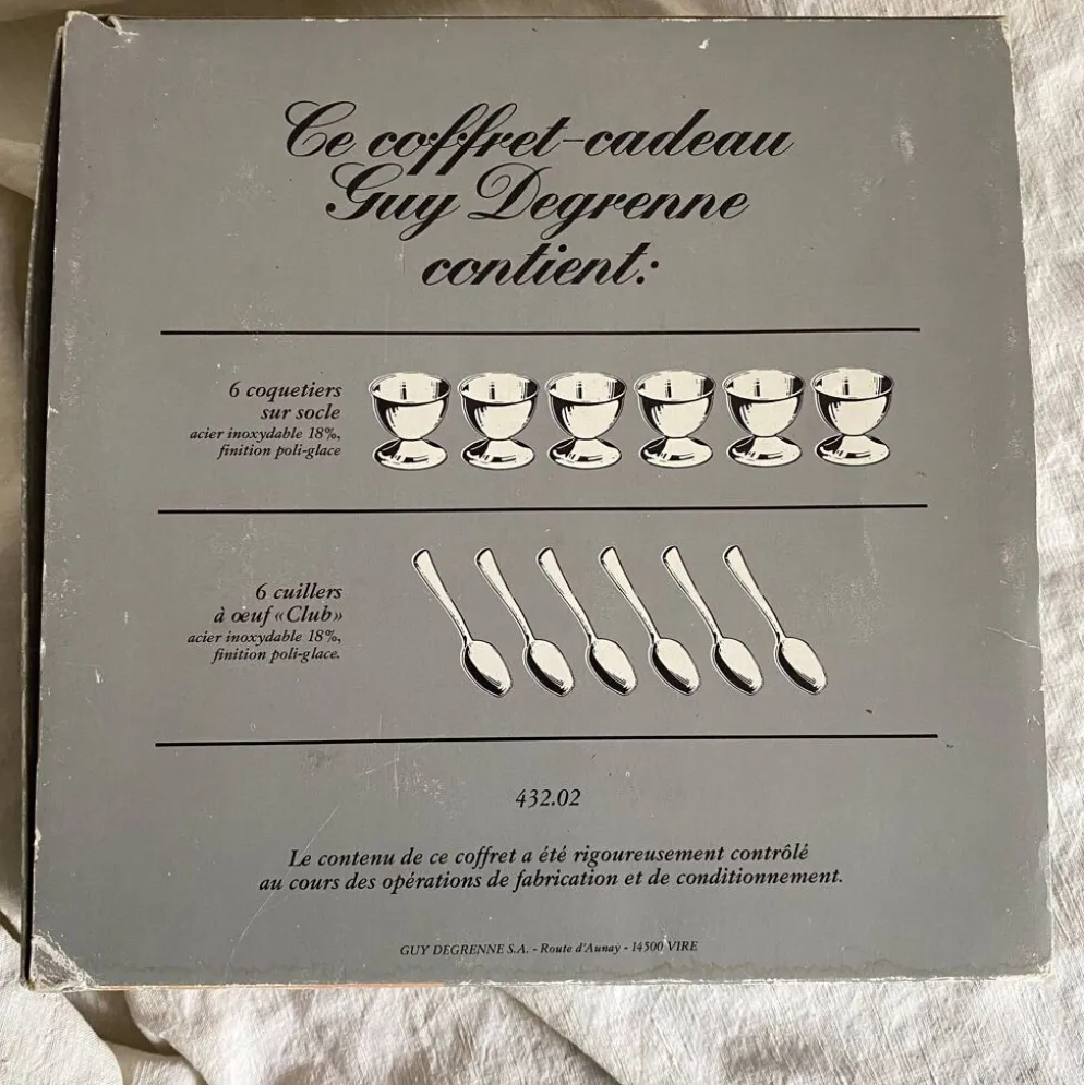 Set de coquetiers en inox par Guy Degrenne