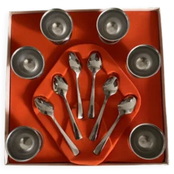 Set de coquetiers en inox par Guy Degrenne