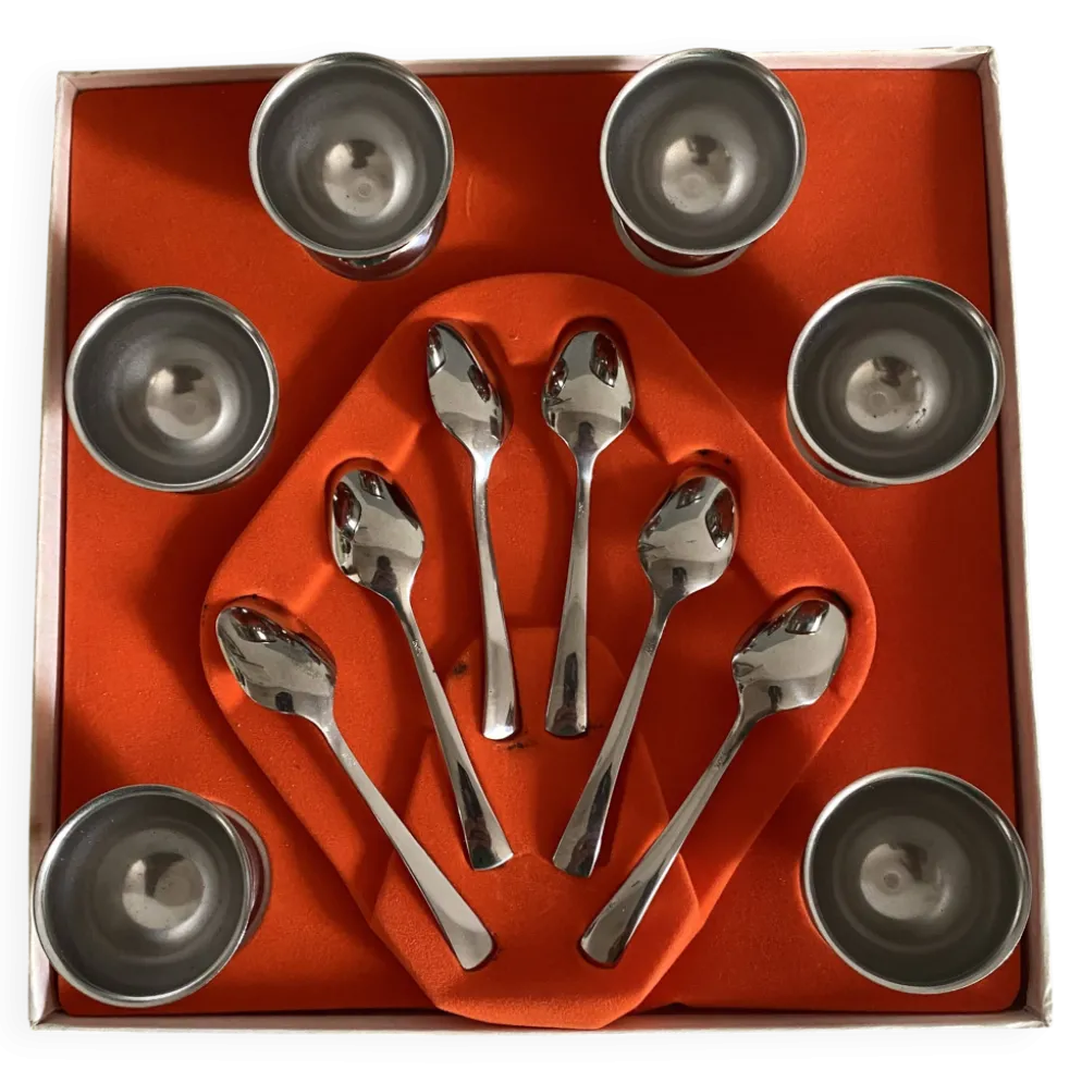 Set de coquetiers en inox par Guy Degrenne